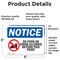 Signmission No Food Or Drink Allowed Beyond This Point, 5 in W x Rectangle, Vinyl Decal OS-2PACK-NS-D-35-L-16125 - alternate 5